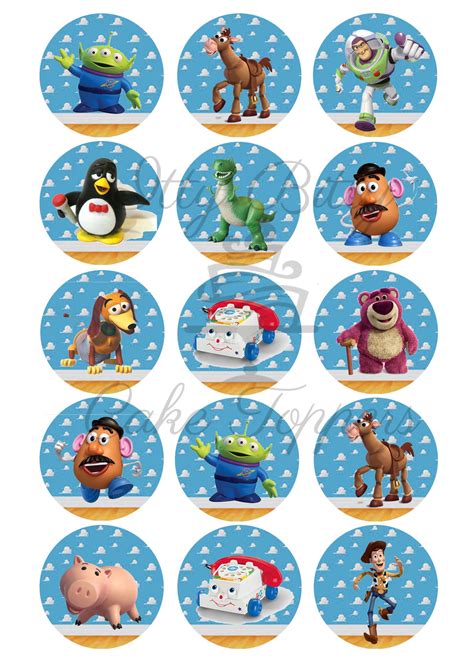 Toy Story Cupcake Toppers Itty Bitty Cake Toppers