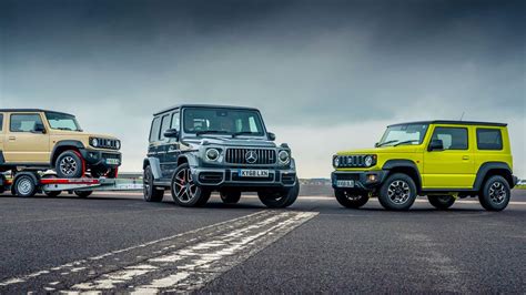 Tg Drag Races Mercedes Amg G63 And Trailer Vs Suzuki Jimny Top Gear