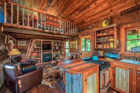 The Rustic Cowboy Cabin Was Built From Salvaged Materials The 12x28