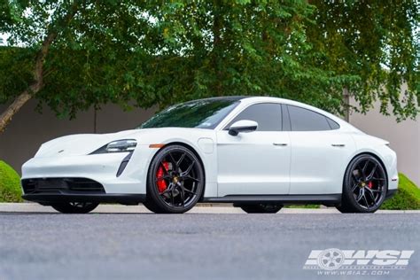 2020 Porsche Taycan With 22 Vossen HF 5 In Gloss Black Wheels Wheel