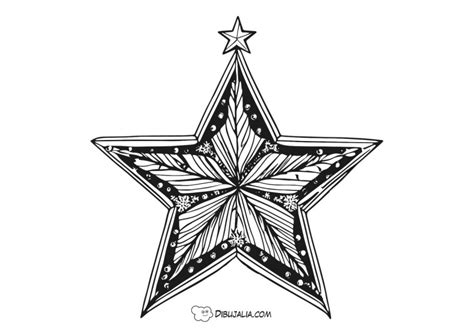 Estrella De Navidad Decorativa Dibujo Dibujalia Los Mejores Dibujos Para Colorear