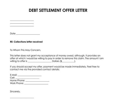 Settlement Offer Letter To Debt Collector Onvacationswall Com Vrogue
