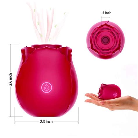 buy the ohhh sucking rose 10 function rechargeable silicone flower shaped suction vibrator in