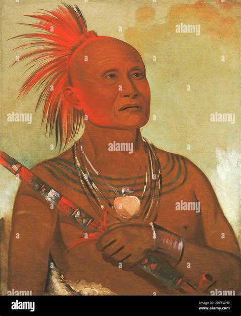 Pamah The Swimmer One Of Black Hawks Warriors George Catlin Painted