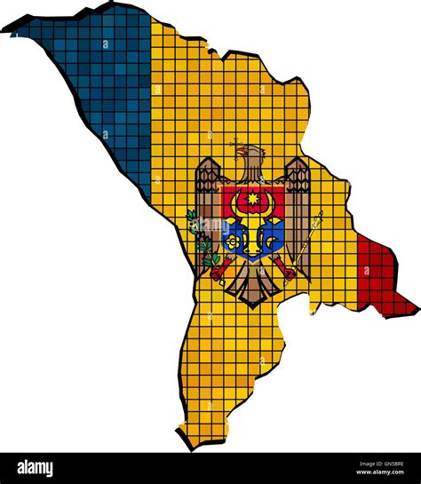 Moldova Map With Flag Inside Stock Vector Image Art Alamy