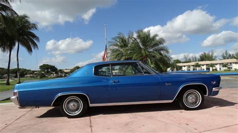 Chevrolet Caprice Two Door Sport Coupe 1966 Blue For Sale