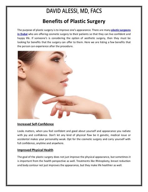 Benefits Of Plastic Surgery