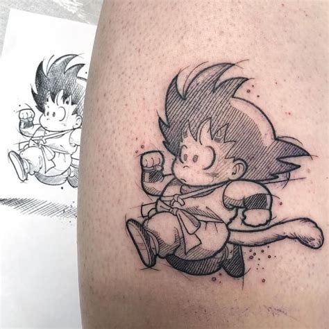 Explore masculine ink ideas from 3d to realistic body art. Dragon ball tattoo oficial🐉 on Instagram: "Goku Kid TATTOO ...