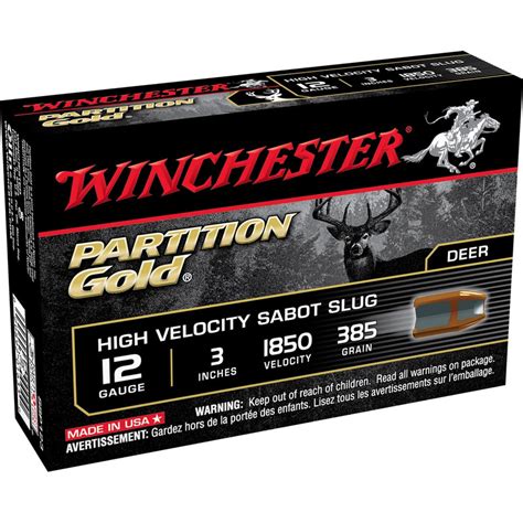 Winchester Ssp123 Partition Gold 12ga 3 385 Grain Sabot Slug
