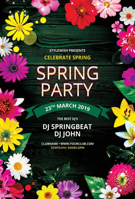 Spring Party Flyer By Stylewish Download The Psd Design For 9 At