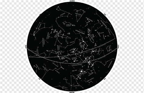Detailed Sky Map Southern Hemisphere With Names Of Stars Stock