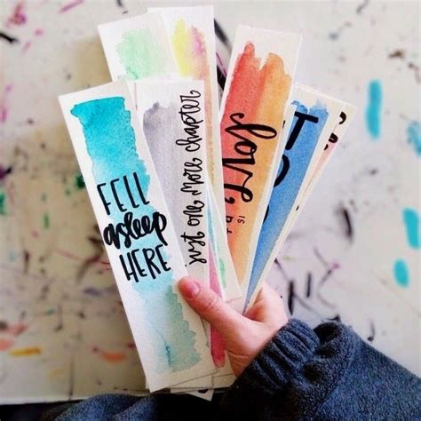 Pin By Sprouts On Diy Diy Bookmarks Watercolor Bookmarks Cute Bookmarks