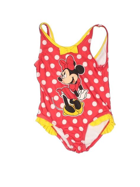 Disney One Piece Swimsuit Red Polka Dots Sporting And Activewear Size