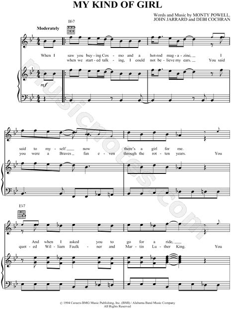 Monty Powell My Kind Of Girl Sheet Music In Bb Major Download