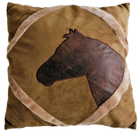 Horse Head Silhouette Throw Pillow Applique Pillows Horse Pillow