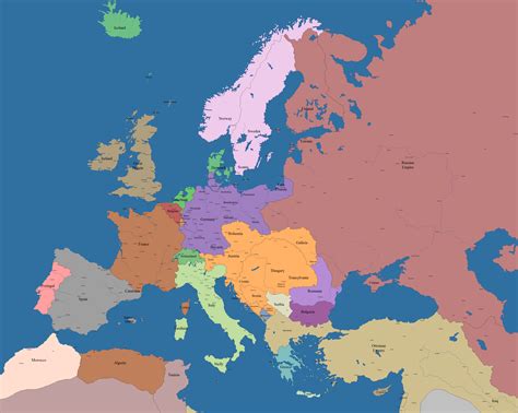A map of Europe in 1900 [4,609 x 3,678]. : MapPorn
