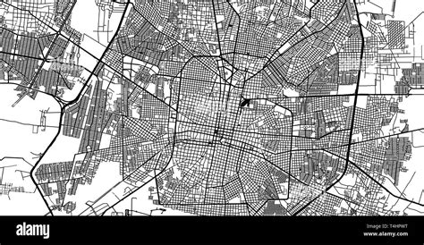Vector Urbano Mapa De La Ciudad De Mérida Yucatán México Imagen