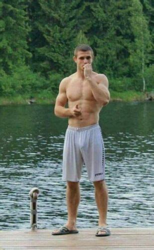shirtless male jock muscular fit athletic hunk beefcake lake guy photo 4x6 g1422 ebay