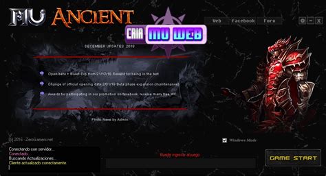 Cria Mu Web Seu Portal De Muonline Do Brasil Launcher Mu Online Zero V2