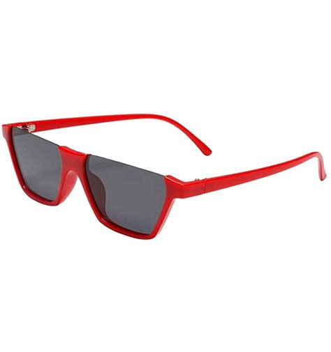 Women Men Sunglasses Retro Eyewear Fashion Large Frame Radiation Protection Sunglasses Red