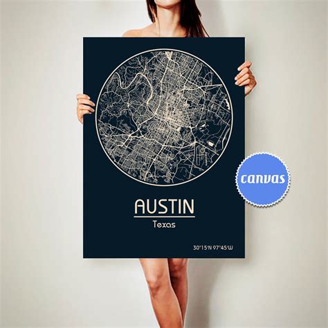 AUSTIN Texas Map POSTER City Map Austin Texas Art Print Austin | Etsy | Austin texas art, Texas ...