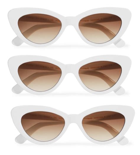 retro white cat eye sunglasses