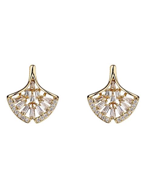 2022 Must Have Small Fan With Cz Stud Earrings Gregory Ladner Discount