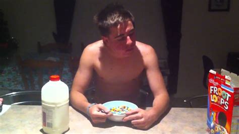 Silly Guy Eating Fruit Loops Youtube