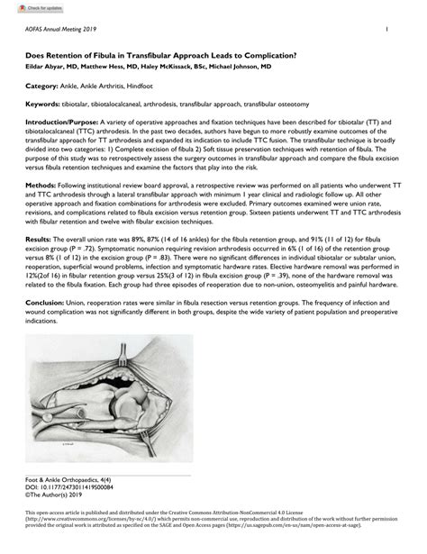 Pdf Does Retention Of Fibula In Transfibular Approach Leads To