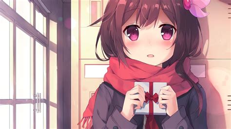Download 1920x1080 Anime Girl Valentines Day 2017 Shy