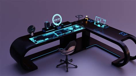 Sci Fi Office Desk Set Flippednormals