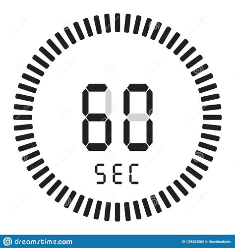 The Digital Timer 60 Seconds, 1 Minute. Electronic ...