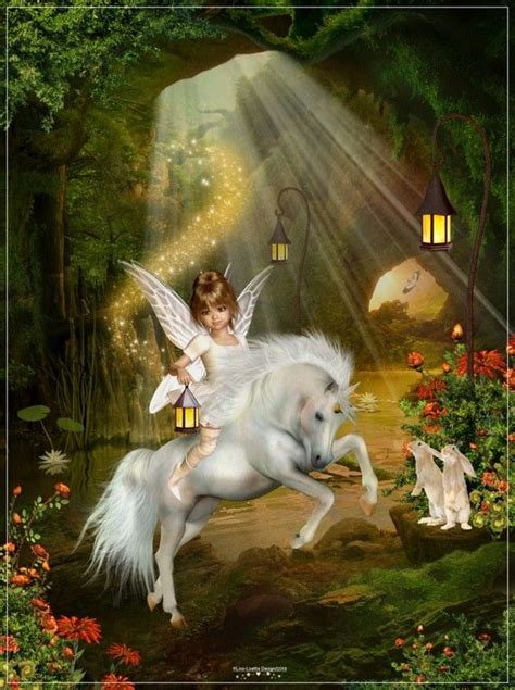 Licornes Unicorn And Fairies Magical Unicorn Fantasy