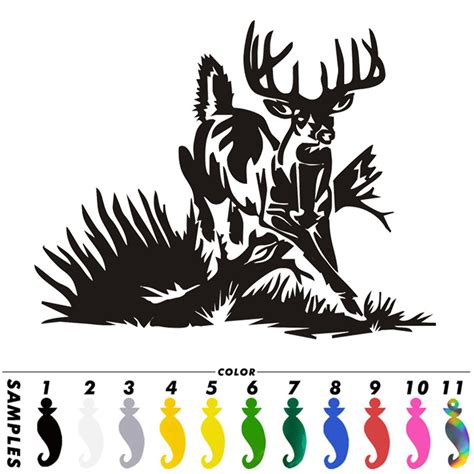 1pc Whitetail Deer Buck Hunting Car Truck Window Vinyl Decal Graphic