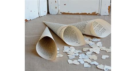 Book Page Wedding Paper Cones 221 Upcycling Ideas That Will Blow Your