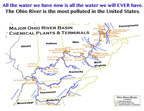 Where Is The Ohio River Located On The Us Map Map Of World