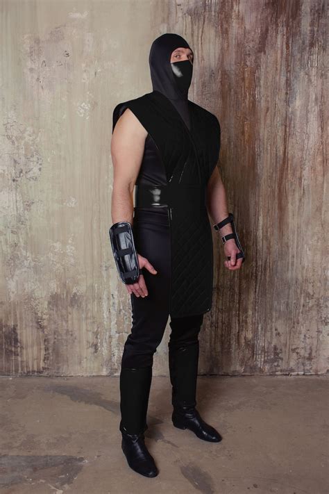 Mortal Kombat Cosplay Costume Noob Saibot Costume With Vest And Mask