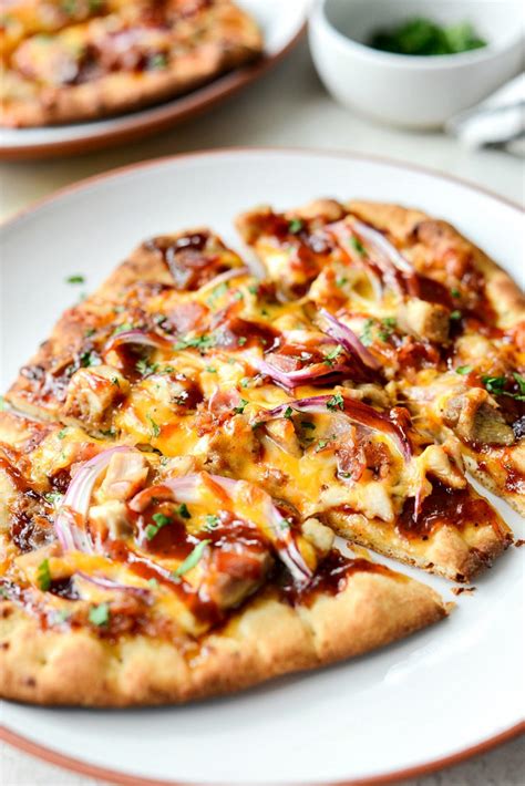 Bbq Chicken Naan Pizzas Simply Scratch