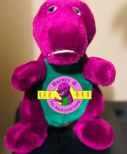 Barney Dinosaur Dakin Lyons Plush Backyard Gang 10 1990 String Mouth