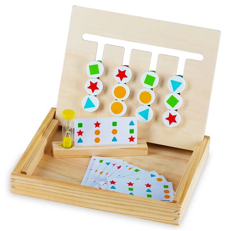 Play Brainy Four Color And Shape Puzzle Game Montessori Toy Fun