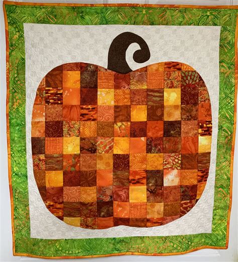 Autumn Pumpkin Quilted Wall Hanging Fall Pumpkins Quilted Wall