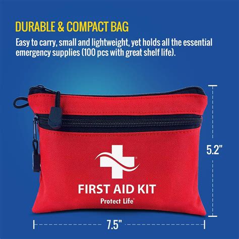 First Aid Kit 100 Piece Small First Aid Kit For Camping Hiking