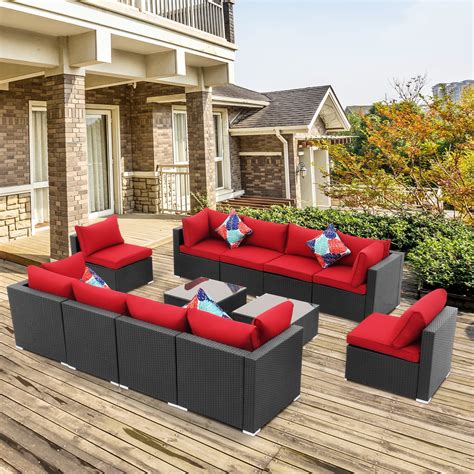 Buy Ainfox 12 Pieces Outdoor Patio Furniture Section Conversation Sofa