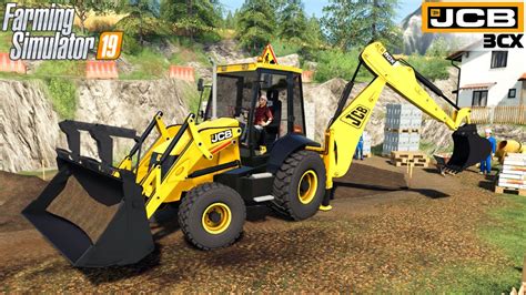 Farming Simulator 19 Jcb 3cx Backhoe Loader Digging A Pit At A