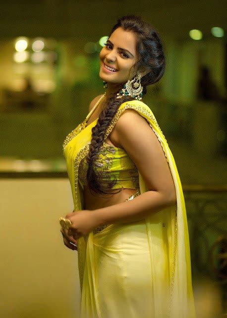 Manasa Himavarsha Telugu Cute Actress Latest Pics In Sleeveless Saree Top Sexy Models