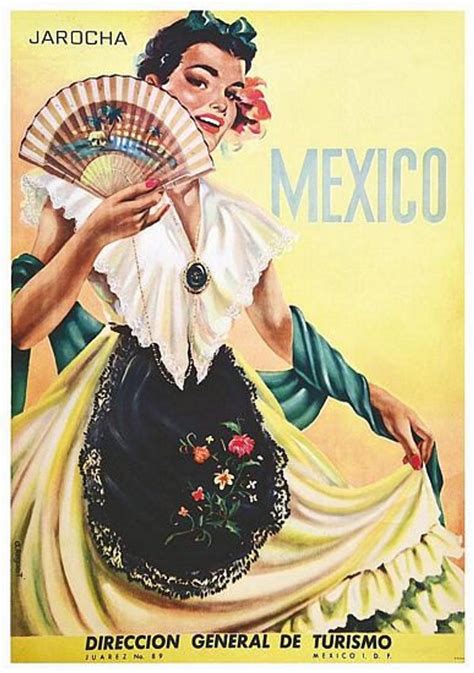 Vintage Jarocha Mexico Tourism Poster A3 Print Etsy Vintage Travel Posters Travel Posters