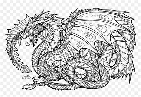 Please do not share, reproduce, or resell any of these some of the dragon coloring pages are realistic, while some are funny and cute. Dragon Colouring Pages For Adults, HD Png Download - vhv