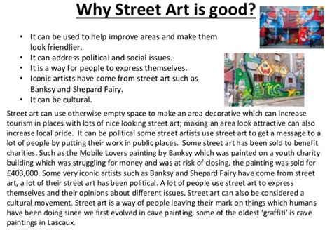 A research thesis, an artistic thesis, or a project thesis. From graffiti to street art essay pp.pptx