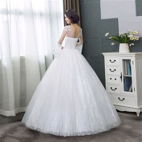 The Scarlet Lace Bell Sleeve Corset Back Ball Gown Style Wedding Dr