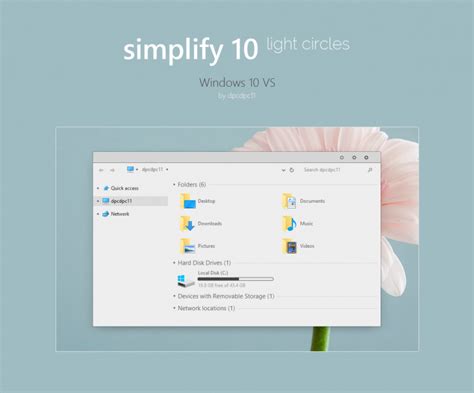 Simplify 10 Light Circles тема для Windows 10